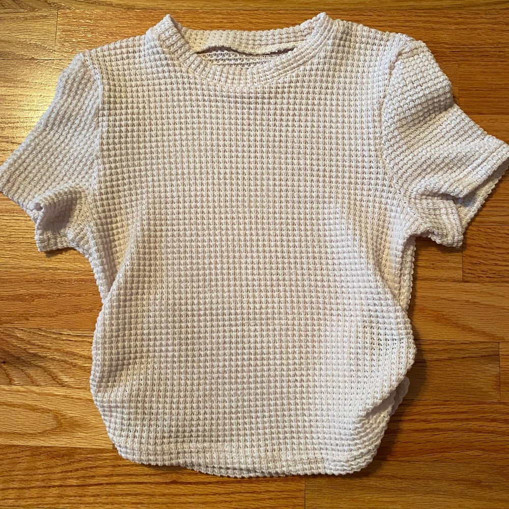 Waffle knit top